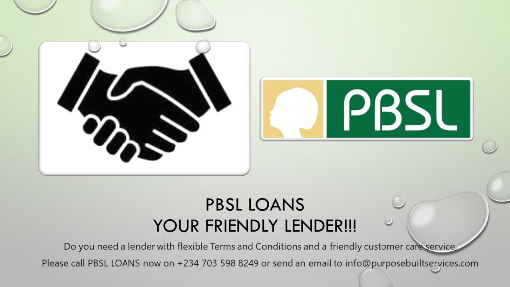 Two hands shaking and the logo for PBSL LOANS